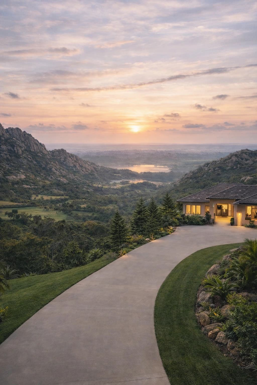 Aliens Hub premium hilltop plots overlooking the golf course in Hyderabad